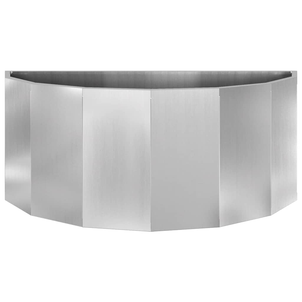 vidaXL Planter Silver 90 x 45 x 35 cm Galvanised Steel 5