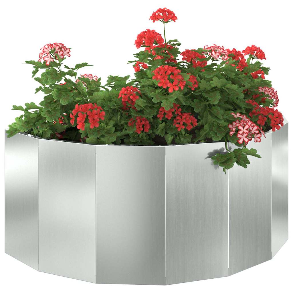 vidaXL Planter Silver 90 x 45 x 35 cm Galvanised Steel 3