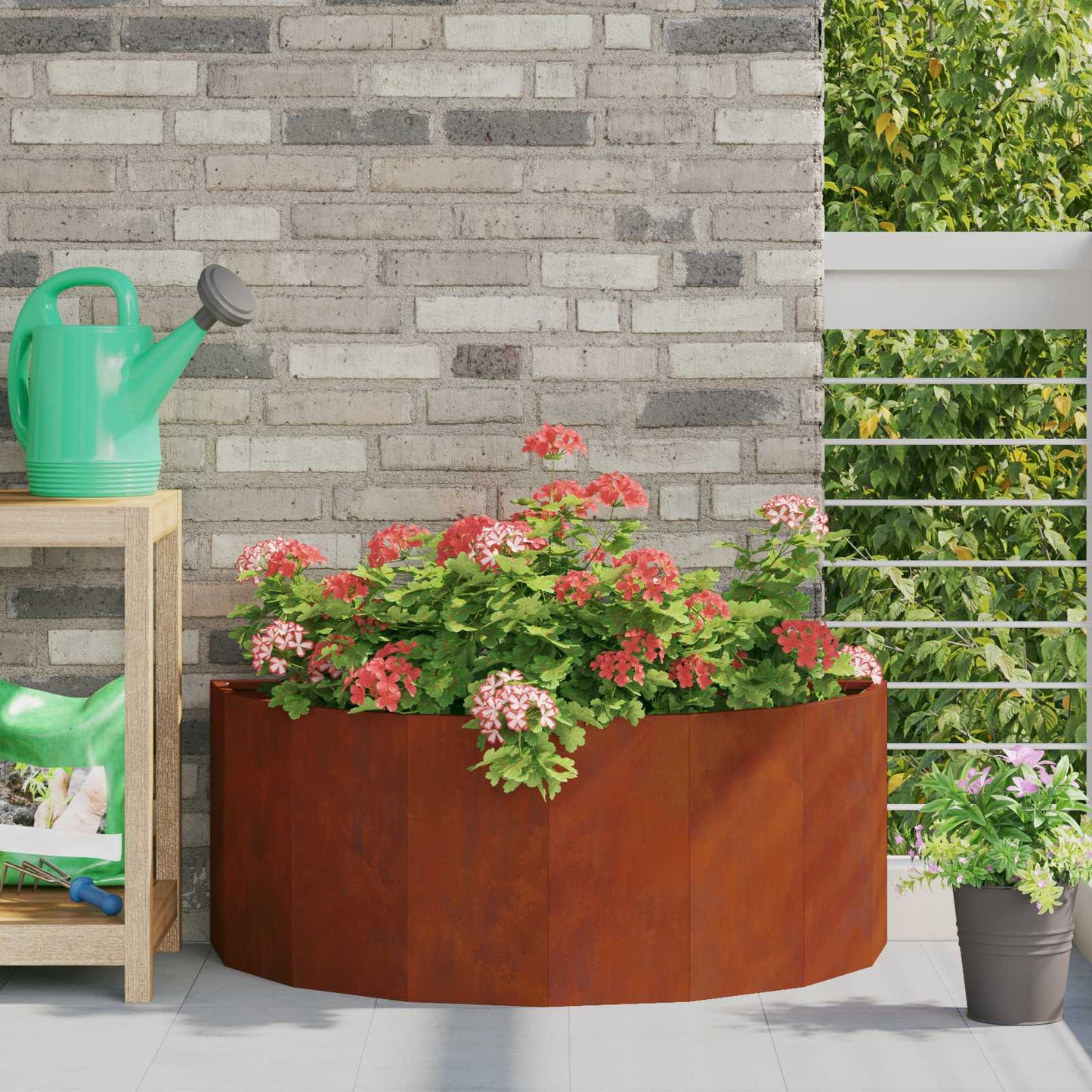 vidaXL Planter Rusty 90 x 45 x 35 cm Weathering Steel 1