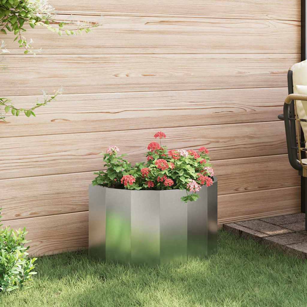 vidaXL Planter Silver 60 x 30 x 35 cm Stainless Steel 4