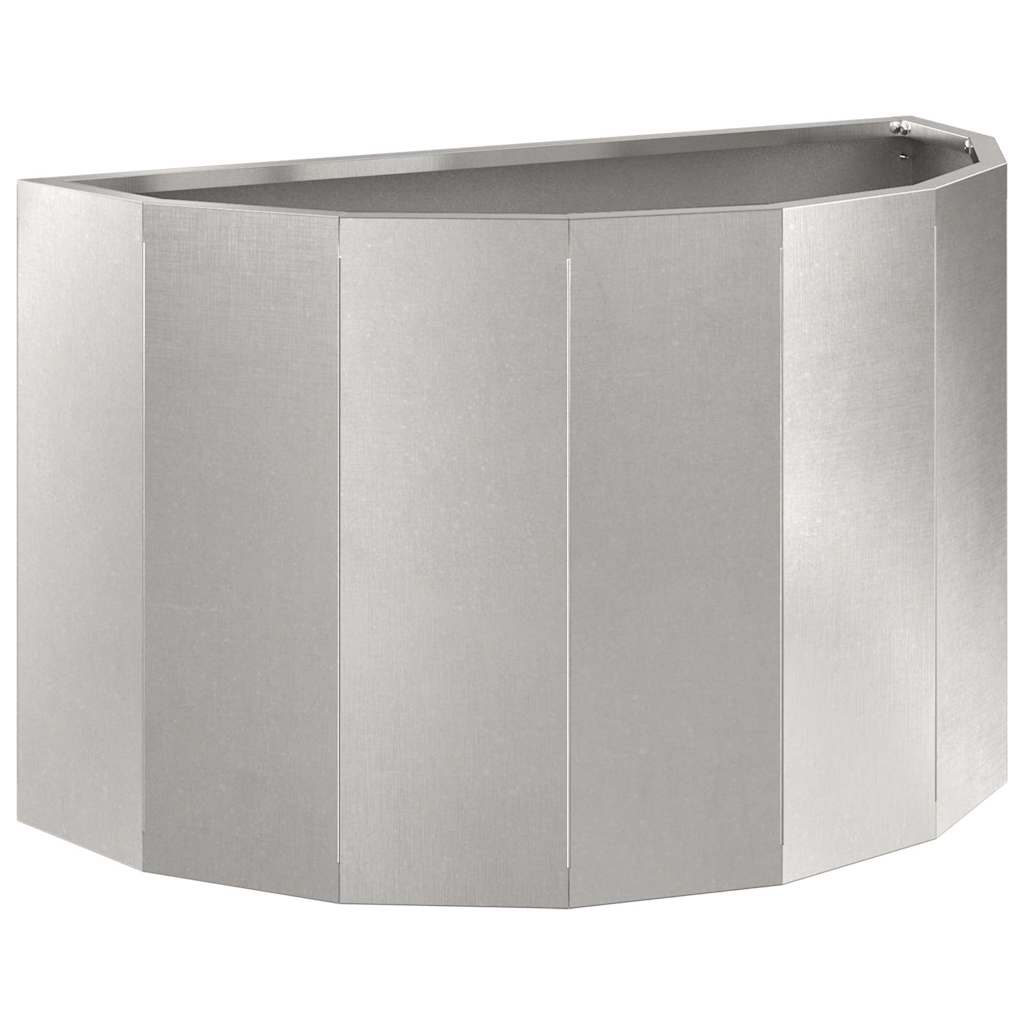 vidaXL Planter Silver 60 x 30 x 35 cm Stainless Steel 2