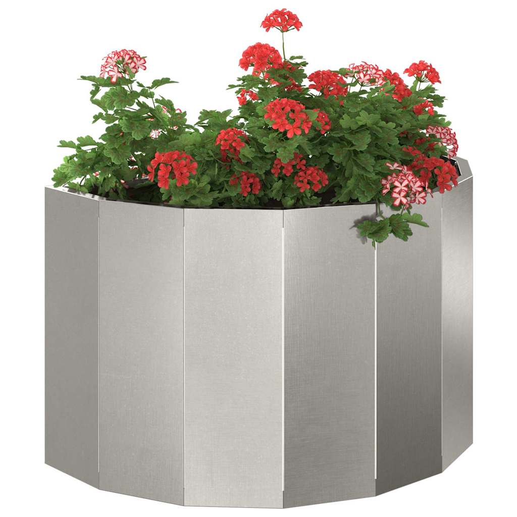 vidaXL Planter Silver 60 x 30 x 35 cm Stainless Steel 3
