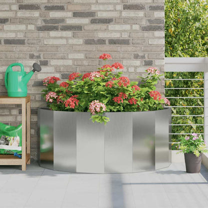 vidaXL Planter Silver 120 x 60 x 50 cm Galvanised Steel 1