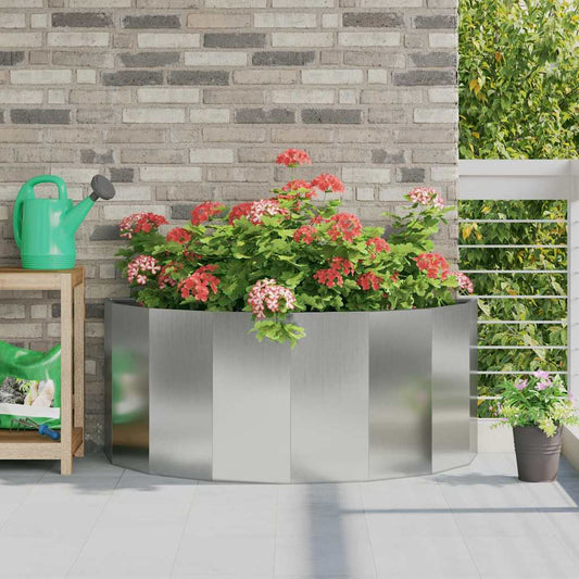 vidaXL Planter Silver 120 x 60 x 50 cm Galvanised Steel 1