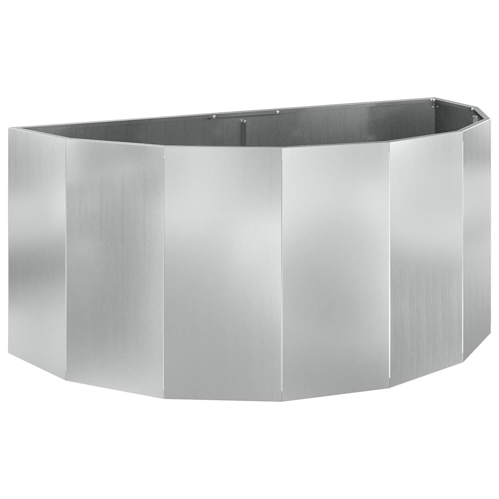 vidaXL Planter Silver 120 x 60 x 50 cm Galvanised Steel 2