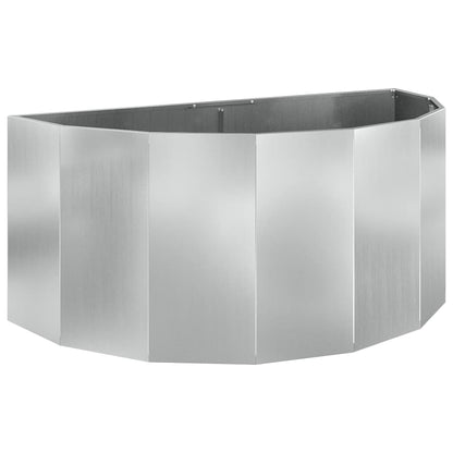 vidaXL Planter Silver 120 x 60 x 50 cm Galvanised Steel 2