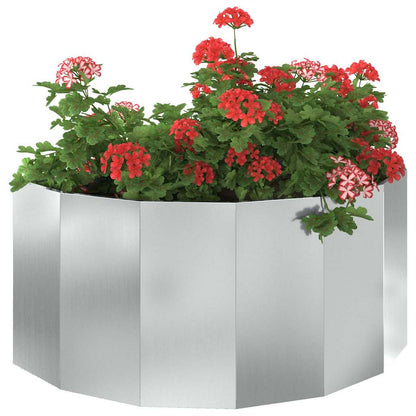 vidaXL Planter Silver 120 x 60 x 50 cm Galvanised Steel 3