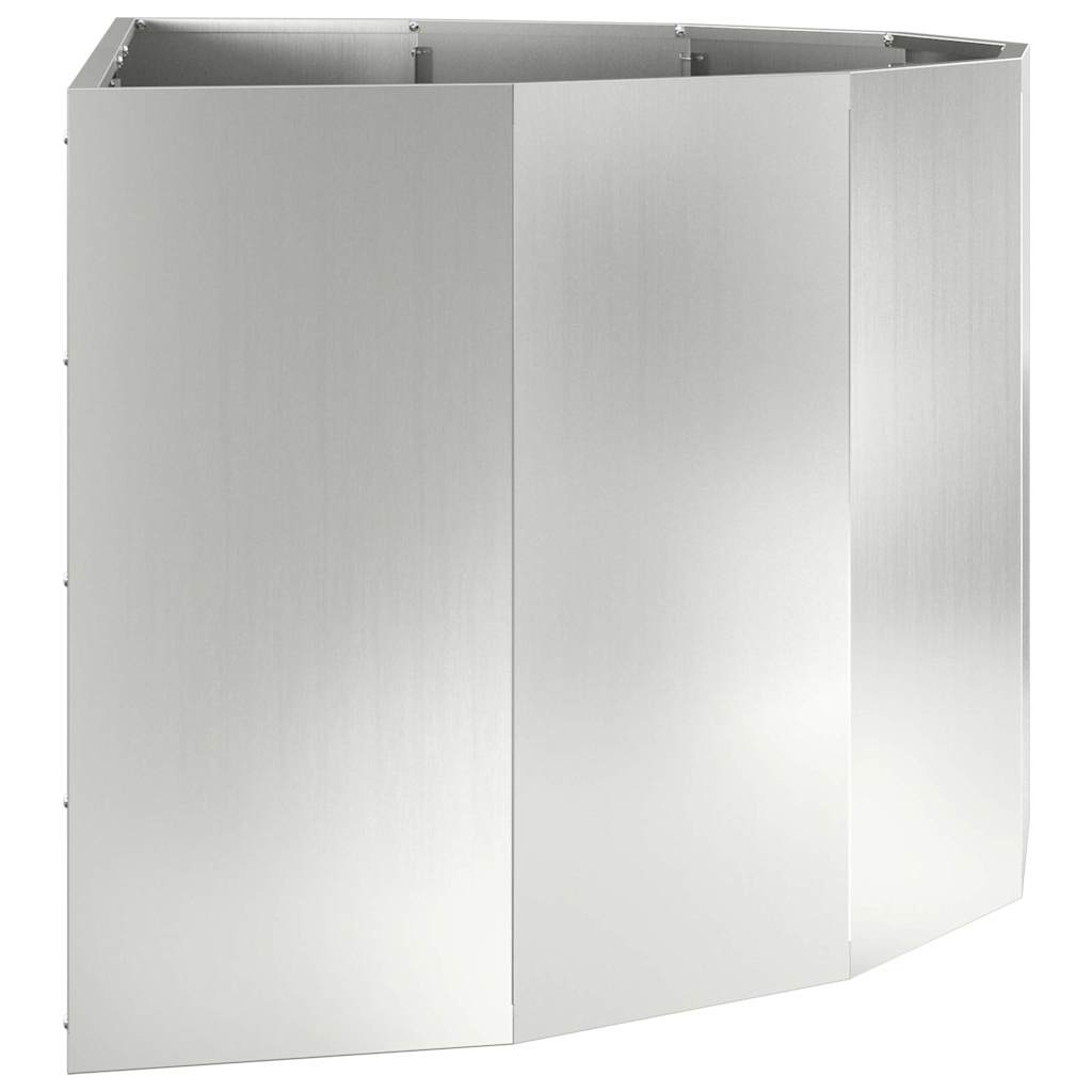 vidaXL Planter Silver 120 x 60 x 50 cm Galvanised Steel 6