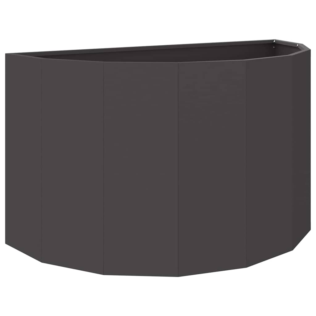 Planter 90 x 45 x 50 cm Steel Height 50 cm Width 90 cm Black