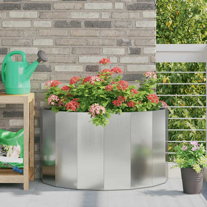 vidaXL Planter Silver 90 x 45 x 50 cm Galvanised Steel 1