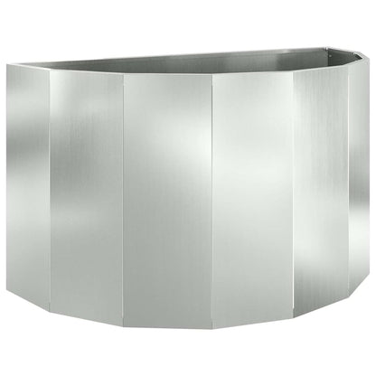 vidaXL Planter Silver 90 x 45 x 50 cm Galvanised Steel 2