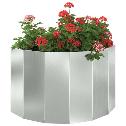 vidaXL Planter Silver 90 x 45 x 50 cm Galvanised Steel 3