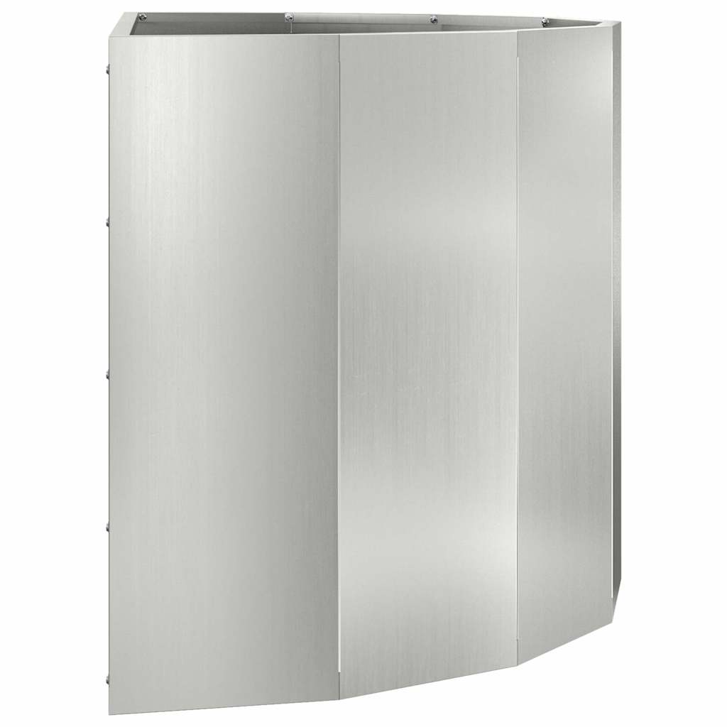 vidaXL Planter Silver 90 x 45 x 50 cm Galvanised Steel 6