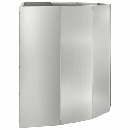 vidaXL Planter Silver 90 x 45 x 50 cm Galvanised Steel 6