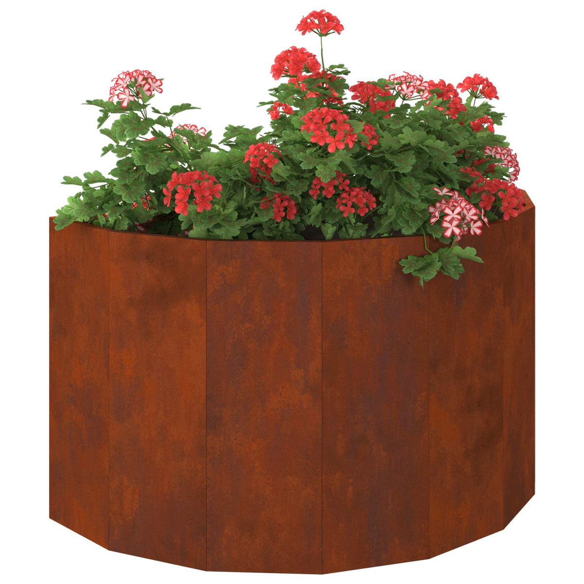Planter 90 x 45 x 50 cm Steel Height 50 cm Width 90 cm Weathering steel
