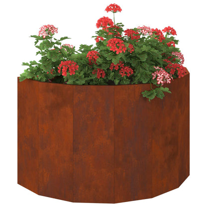 Planter 90 x 45 x 50 cm Steel Height 50 cm Width 90 cm Weathering steel