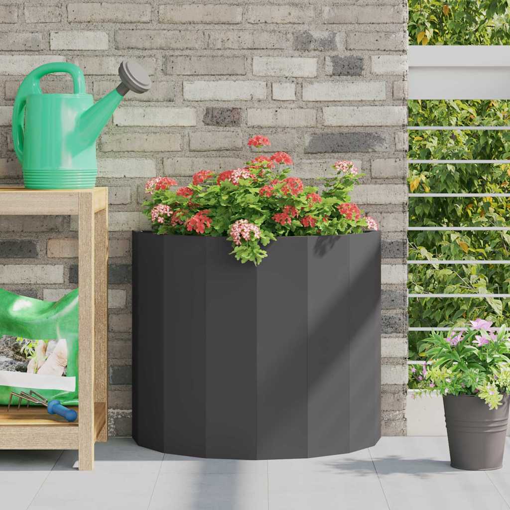 vidaXL Planter Black 60 x 30 x 50 cm Steel 1