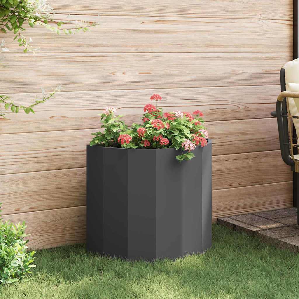 vidaXL Planter Black 60 x 30 x 50 cm Steel 4