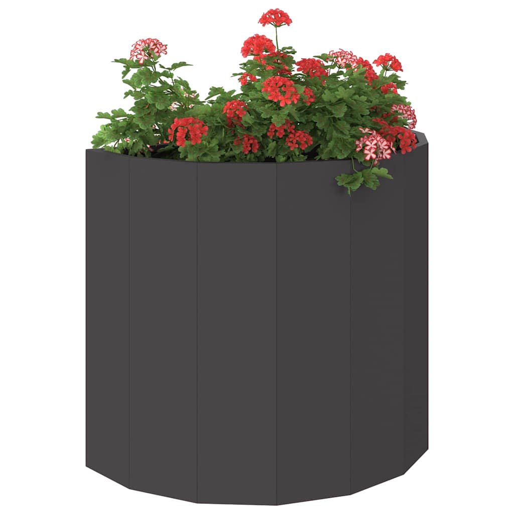 vidaXL Planter Black 60 x 30 x 50 cm Steel 3