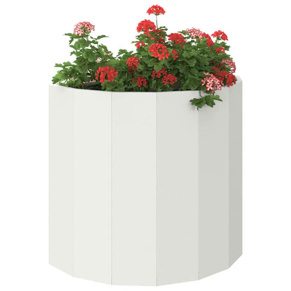 vidaXL Planter White 60 x 30 x 50 cm Steel 3