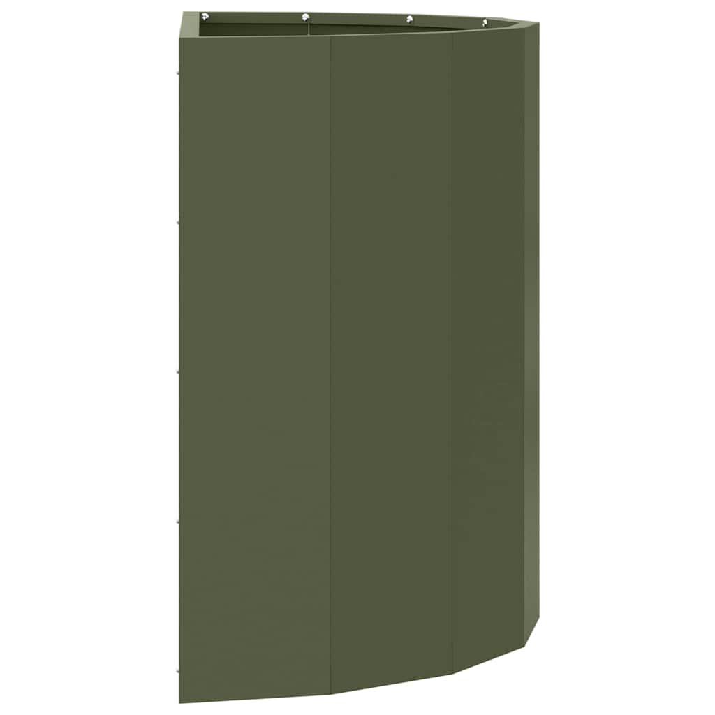 vidaXL Planter Olive Green 60 x 30 x 50 cm Steel 6