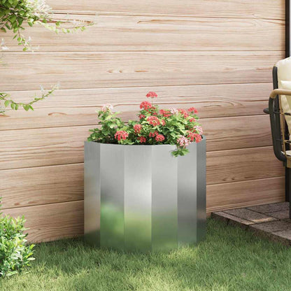 vidaXL Planter Silver 60 x 30 x 50 cm Galvanised Steel 4