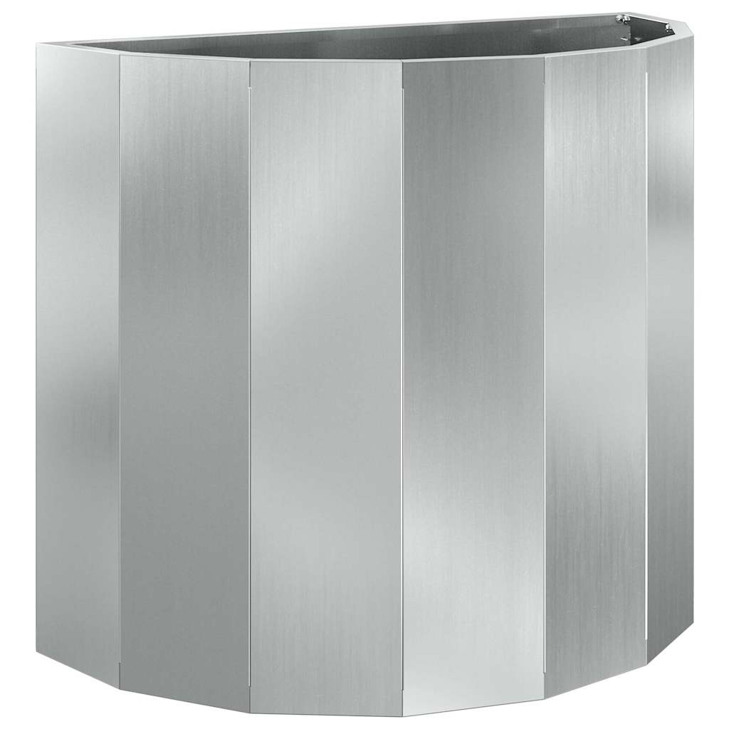 vidaXL Planter Silver 60 x 30 x 50 cm Galvanised Steel 2