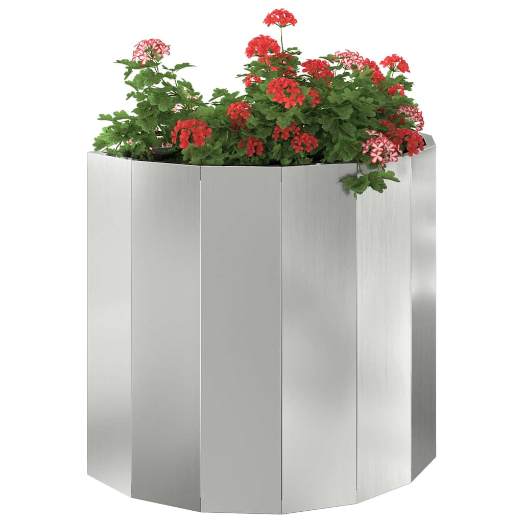vidaXL Planter Silver 60 x 30 x 50 cm Galvanised Steel 3