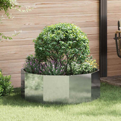 vidaXL Planter Silver 90 x 90 x 35 cm Galvanised Steel 1