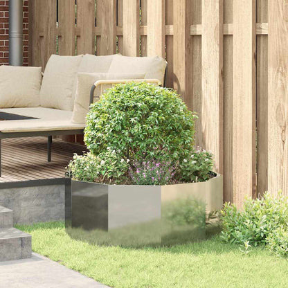 vidaXL Planter Silver 90 x 90 x 35 cm Galvanised Steel 4