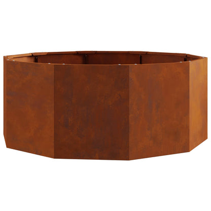 Planter 90 x 90 x 35 cm Steel Height 35 cm Width 90 cm Weathering steel