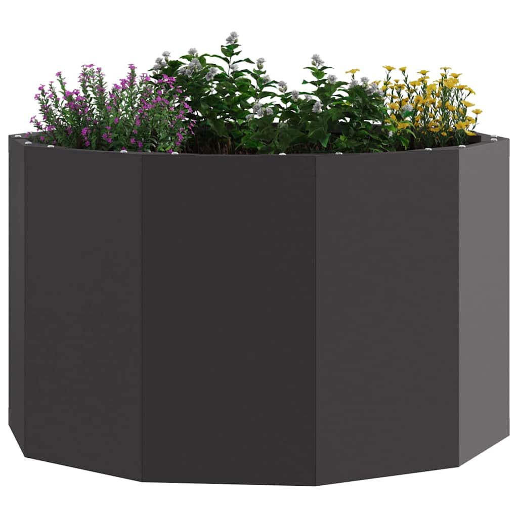 vidaXL Planter Black 60 x 60 x 35 cm Steel 3