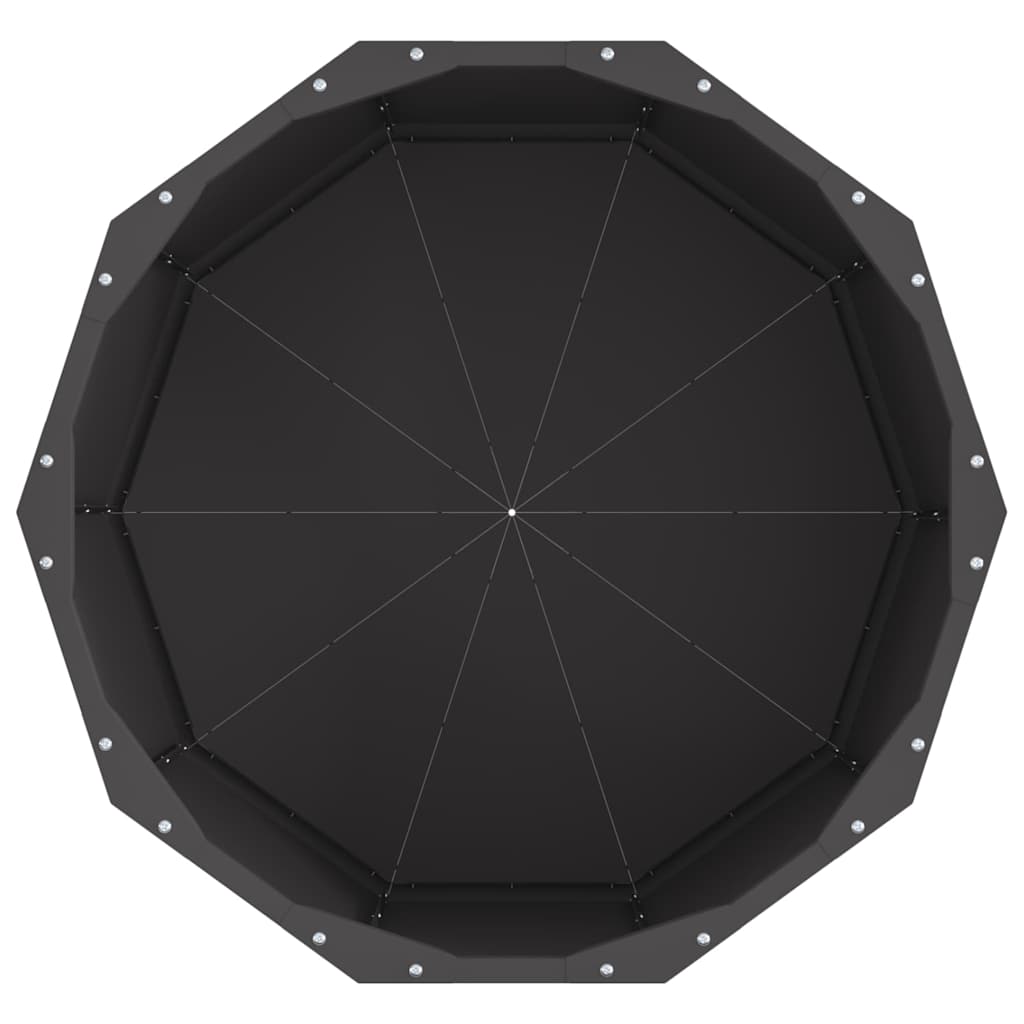 vidaXL Planter Black 60 x 60 x 35 cm Steel 6