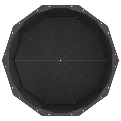vidaXL Planter Black 60 x 60 x 35 cm Steel 6