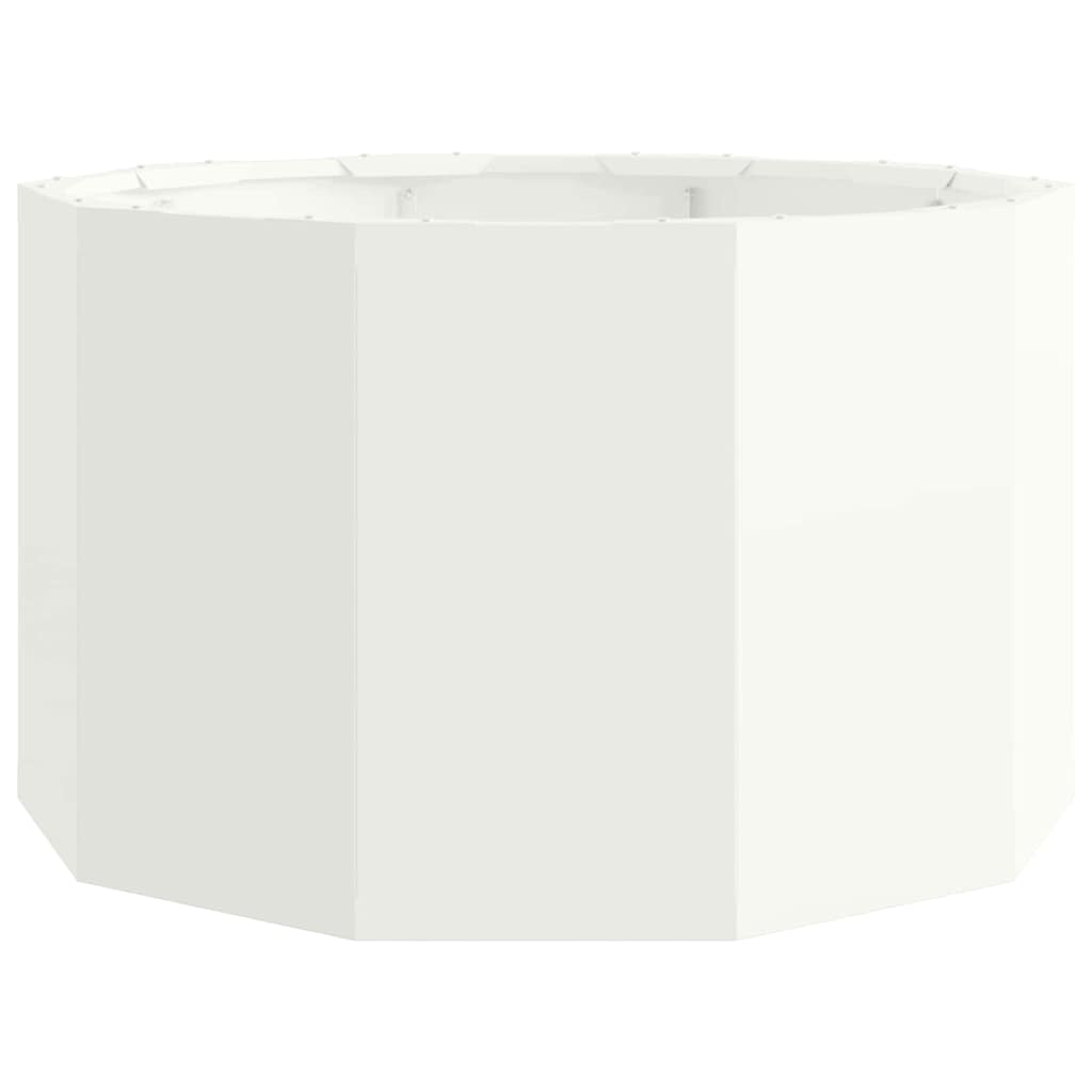 vidaXL Planter White 60 x 60 x 35 cm Steel 5