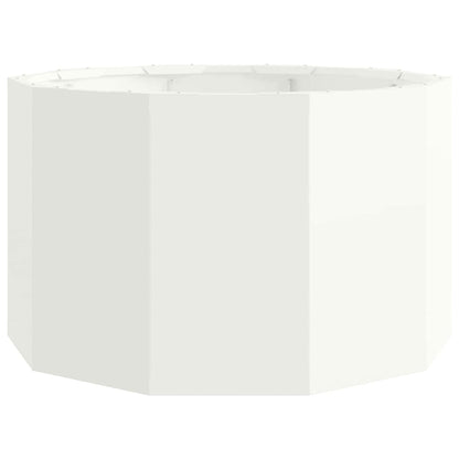 vidaXL Planter White 60 x 60 x 35 cm Steel 5
