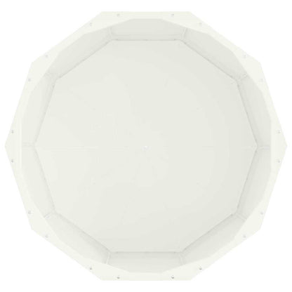 vidaXL Planter White 60 x 60 x 35 cm Steel 6