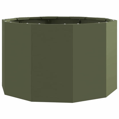vidaXL Planter Olive Green 60 x 60 x 35 cm Steel 2