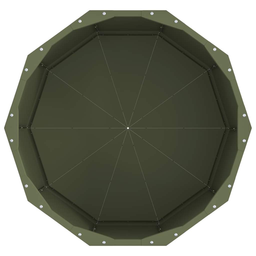 vidaXL Planter Olive Green 60 x 60 x 35 cm Steel 6
