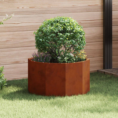 vidaXL Planter Rusty 60 x 60 x 35 cm Weathering Steel 1