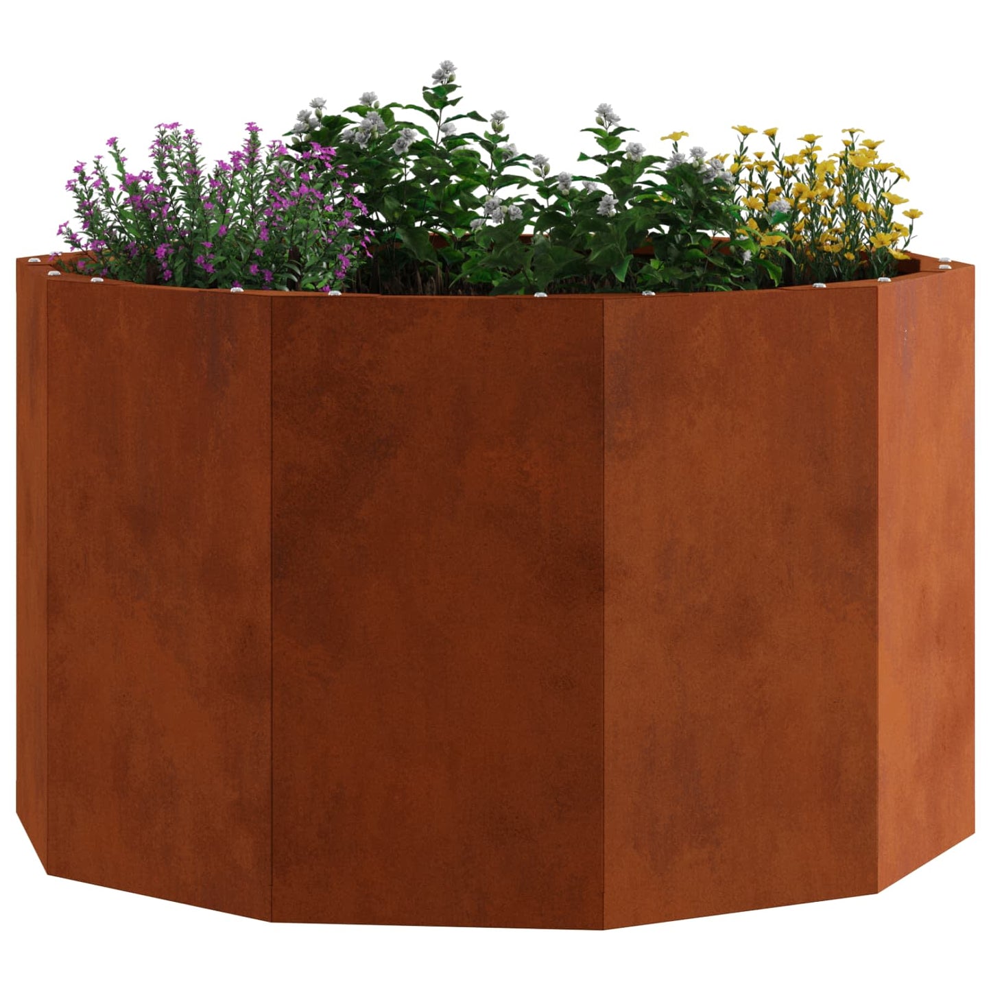vidaXL Planter Rusty 60 x 60 x 35 cm Weathering Steel 3