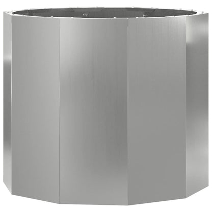 vidaXL Planter Silver 60 x 60 x 50 cm Galvanised Steel 2