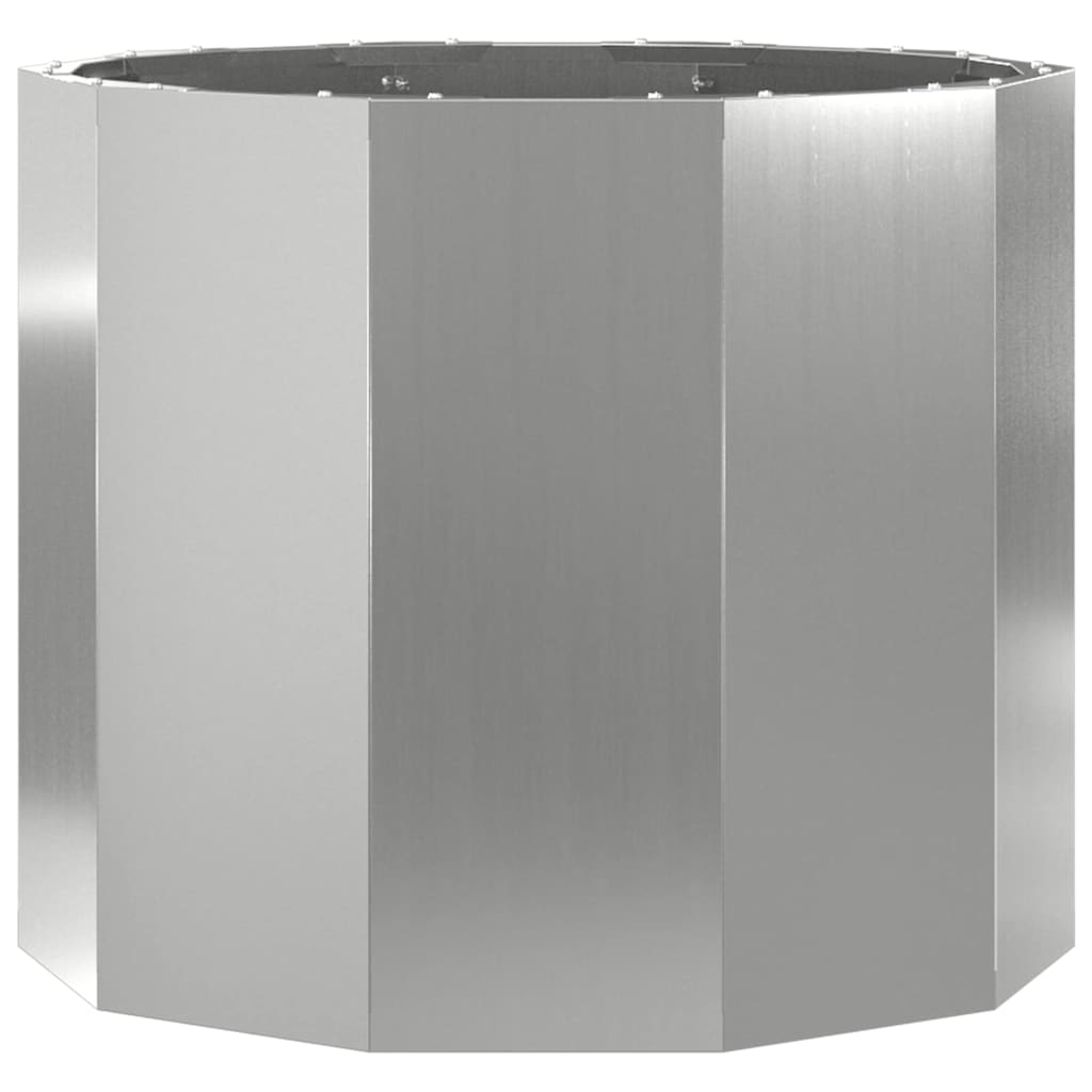 vidaXL Planter Silver 60 x 60 x 50 cm Galvanised Steel 5