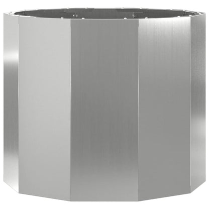 vidaXL Planter Silver 60 x 60 x 50 cm Galvanised Steel 5