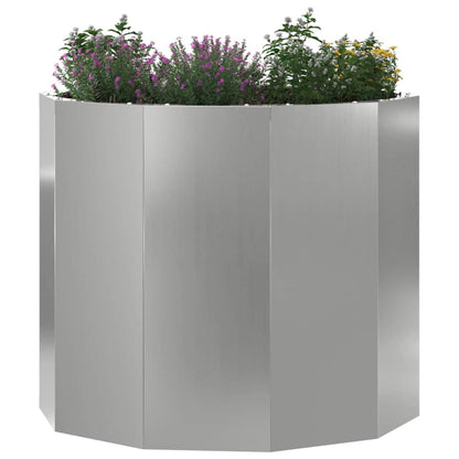 vidaXL Planter Silver 60 x 60 x 50 cm Galvanised Steel 3