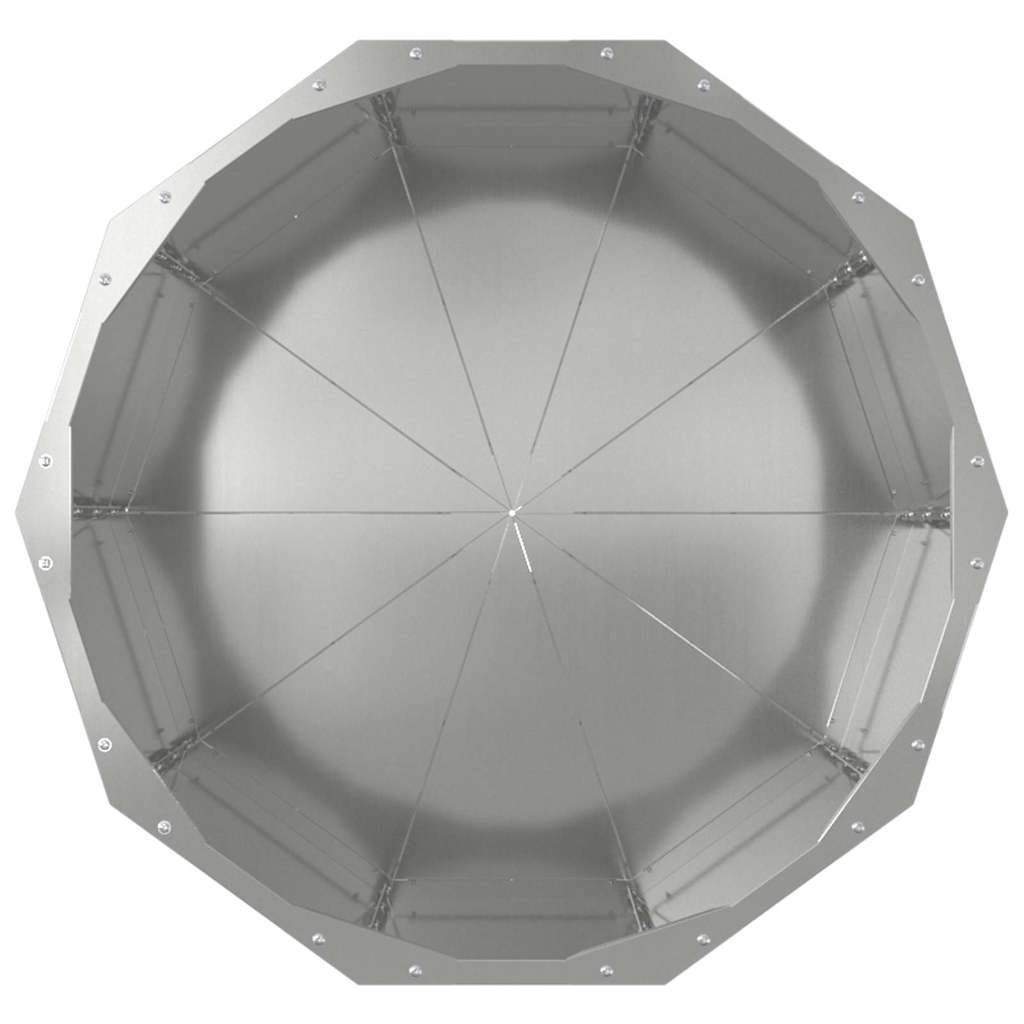 vidaXL Planter Silver 60 x 60 x 50 cm Galvanised Steel 6