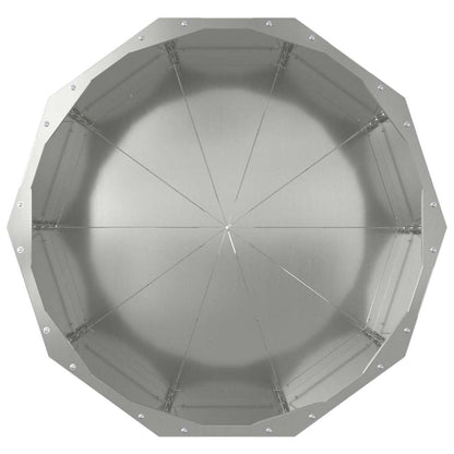 vidaXL Planter Silver 60 x 60 x 50 cm Galvanised Steel 6