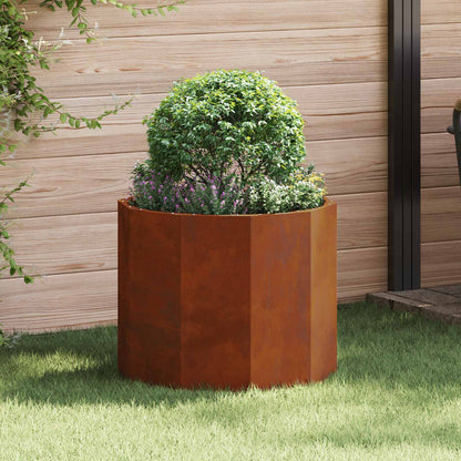 vidaXL Planter Rusty 60 x 60 x 50 cm Weathering Steel 1