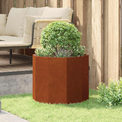 vidaXL Planter Rusty 60 x 60 x 50 cm Weathering Steel 4