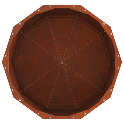 vidaXL Planter Rusty 60 x 60 x 50 cm Weathering Steel 6